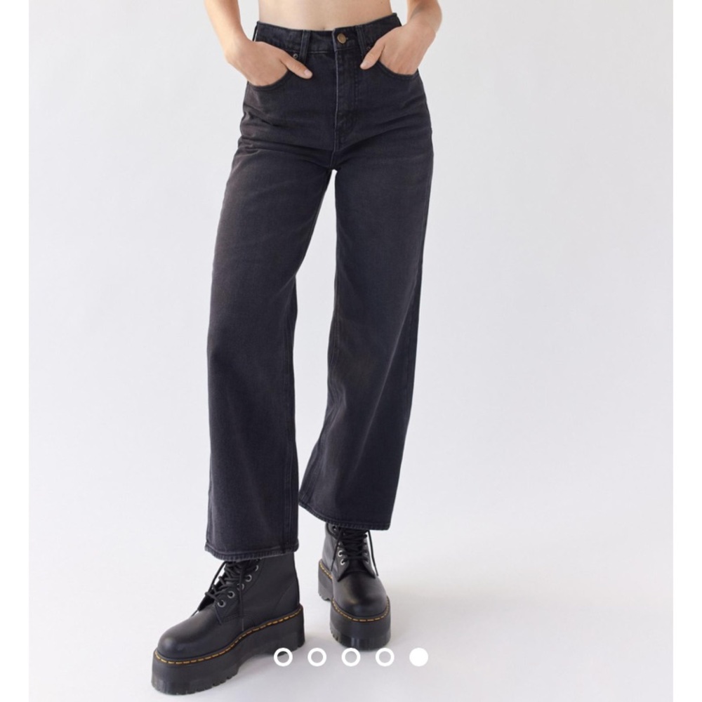 BDG high waisted wide leg black pants size 27